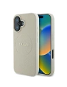 Case Guess GUHMP16SPGHSMME Apple iPhone 16 hardcase Grained Ring MagSafe beige - iPhone 16 - Guess