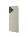 Fall Guess GUHMP16SPGHSMME Apple iPhone 16 Hardcase Geprägter Ring MagSafe beige - iPhone 16 - Guess