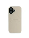 Fall Guess GUHMP16SPGHSMME Apple iPhone 16 Hardcase Geprägter Ring MagSafe beige - iPhone 16 - Guess