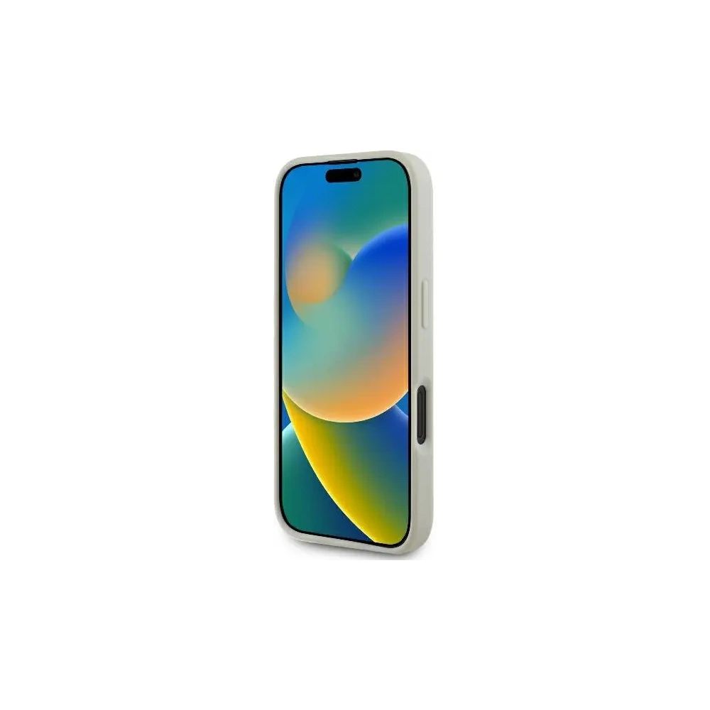 Etui Guess GUHMP16SPGHSMME Apple iPhone 16 hardcase Grained Ring MagSafe béžový - iPhone 16 - Guess