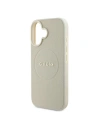 Fall Guess GUHMP16SPGHSMME Apple iPhone 16 Hardcase Geprägter Ring MagSafe beige - iPhone 16 - Guess