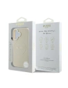 Fall Guess GUHMP16SPGHSMME Apple iPhone 16 Hardcase Geprägter Ring MagSafe beige - iPhone 16 - Guess