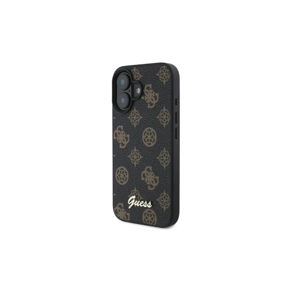 Fall Guess GUHMP16SPGPYSK Apple iPhone 16 Hartschale Peony Script MagSafe schwarz - iPhone 16 - Guess