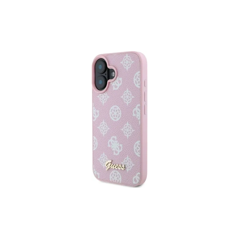 Fall Guess GUHMP16SPGPYSP Apple iPhone 16 Hardcase Peony Script MagSafe pink - iPhone 16 - Guess