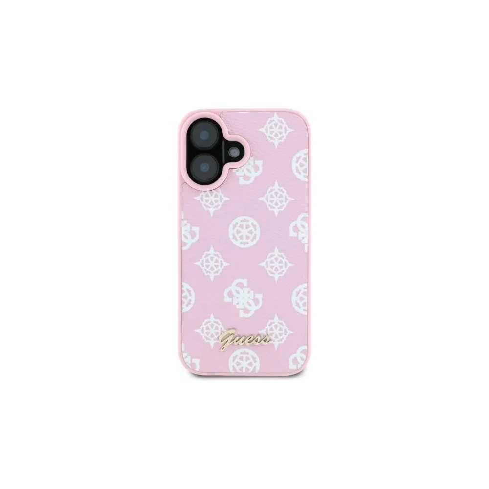 Fall Guess GUHMP16SPGPYSP Apple iPhone 16 Hardcase Peony Script MagSafe pink - iPhone 16 - Guess