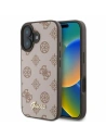 Etui Guess GUHMP16SPGPYSW Apple iPhone 16 hardcase Peony Script MagSafe brązowy - iPhone 16 - Guess