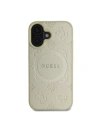 Guess GUHMP16SPSAPSMED iPhone 16 6.1" złoty/gold hardcase Saffiano Peony Classic Logo MagSafe - !ZAIMPORTOWANE - Guess