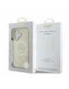 Guess GUHMP16SPSAPSMED iPhone 16 6.1" gold/hardcase Saffiano Peony Classic Logo MagSafe - !EINGEFÜHRT - Guess