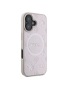 Etui Guess GUHMP16SPSAPSMEP Apple iPhone 16 hardcase Saffiano Peony Classic Logo MagSafe różowy - iPhone 16 - Guess