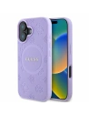 Etui Guess GUHMP16SPSAPSMEU Apple iPhone 16 hardcase Saffiano Peony Classic Logo MagSafe fioletowy - iPhone 16 - Guess