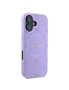 Etui Guess GUHMP16SPSAPSMEU Apple iPhone 16 hardcase Saffiano Peony Classic Logo MagSafe fioletowy - iPhone 16 - Guess