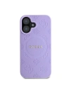 Etui Guess GUHMP16SPSAPSMEU Apple iPhone 16 hardcase Saffiano Peony Classic Logo MagSafe fioletowy - iPhone 16 - Guess