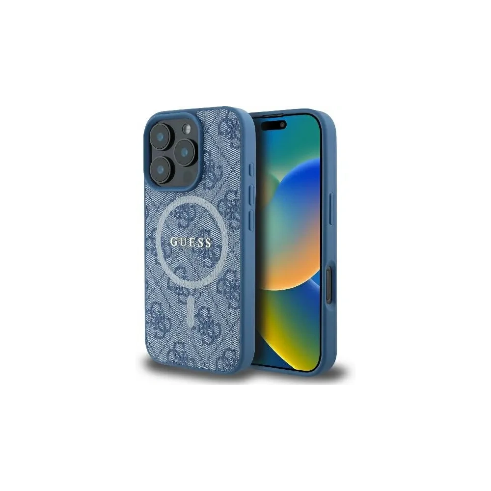 Hurtownia GSM - Eset Guess GUHMP16XG4GFRB Apple iPhone 16 Pro Max kemény tok 4G Ring Classic Logo MagSafe kék - GUE3578 - {ean13} - Hurt