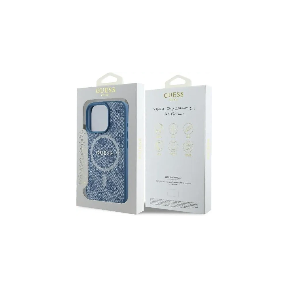 Hurtownia GSM - Eset Guess GUHMP16XG4GFRB Apple iPhone 16 Pro Max kemény tok 4G Ring Classic Logo MagSafe kék - GUE3578 - {ean13} - Hurt