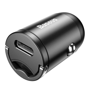 Mini ładowarka samochodowa Baseus Tiny Star USB-C, QC 4.0+, PD, 30W (szara)