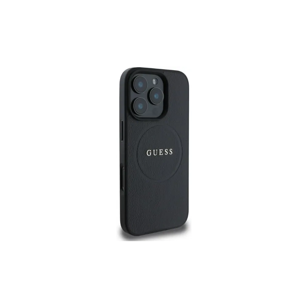Hurtownia GSM - Případ Guess GUHMP16XPGHSMMK tvrdý obal Apple iPhone 16 Pro Max Grained Ring MagSafe černý - GUE3581 - {ean13} - Hurt
