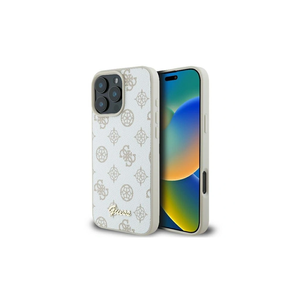 Hurtownia GSM - Etui Guess GUHMP16XPGPYSH Apple iPhone 16 Pro Max hardcase Peony Script Logo MagSafe biały - GUE3582 - {ean13} - Hurt