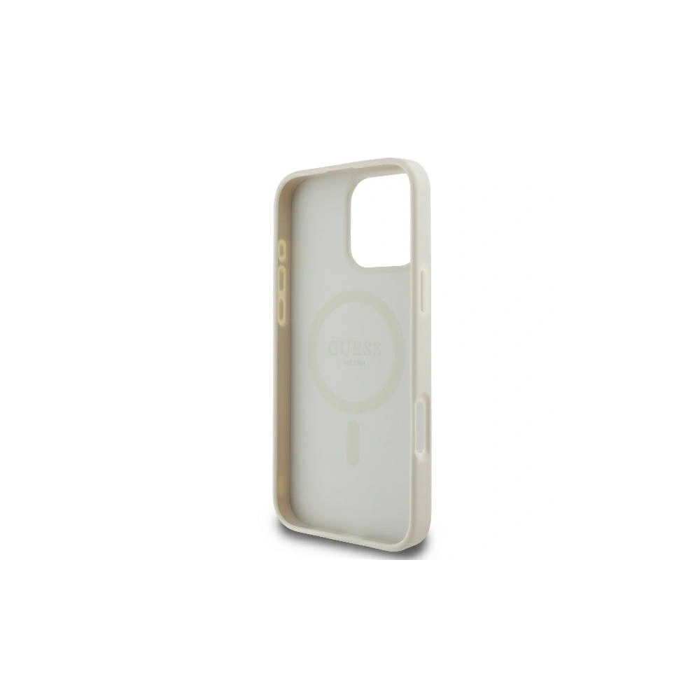 Wholesale Case Guess GUHMP16XPGPYSH Apple iPhone 16 Pro Max hardcase Peony Script Logo MagSafe white - GUE3582 - {ean13} - Hurt