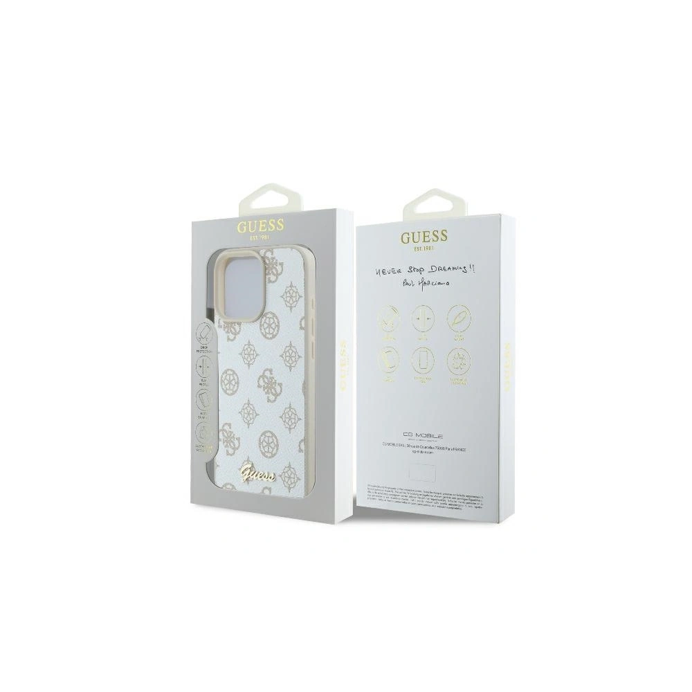 Hurtownia GSM - Etui Guess GUHMP16XPGPYSH Apple iPhone 16 Pro Max hardcase Peony Script Logo MagSafe biały - GUE3582 - {ean13} - Hurt