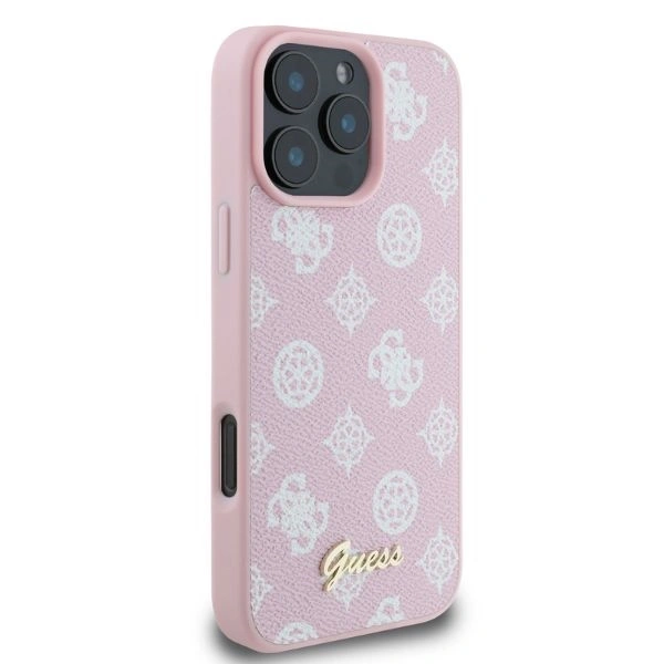 Kryt Case Guess GUHMP16XPGPYSP Apple iPhone 16 Pro Max hardcase Peony Script MagSafe pink