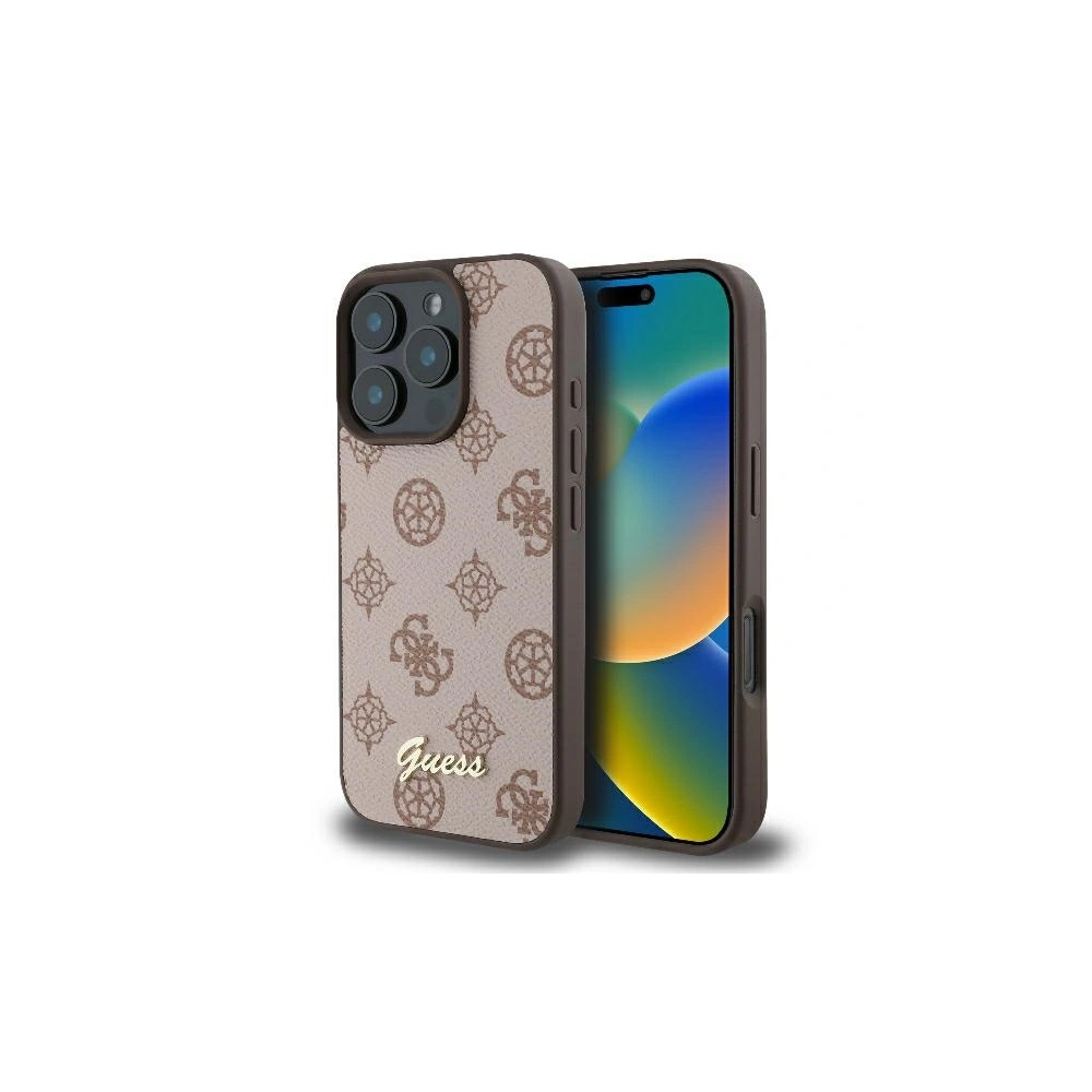 Hurtownia GSM - Caz Guess GUHMP16XPGPYSW Apple iPhone 16 Pro Max hardcase Peony Script MagSafe maro - GUE3585 - {ean13} - Hurt