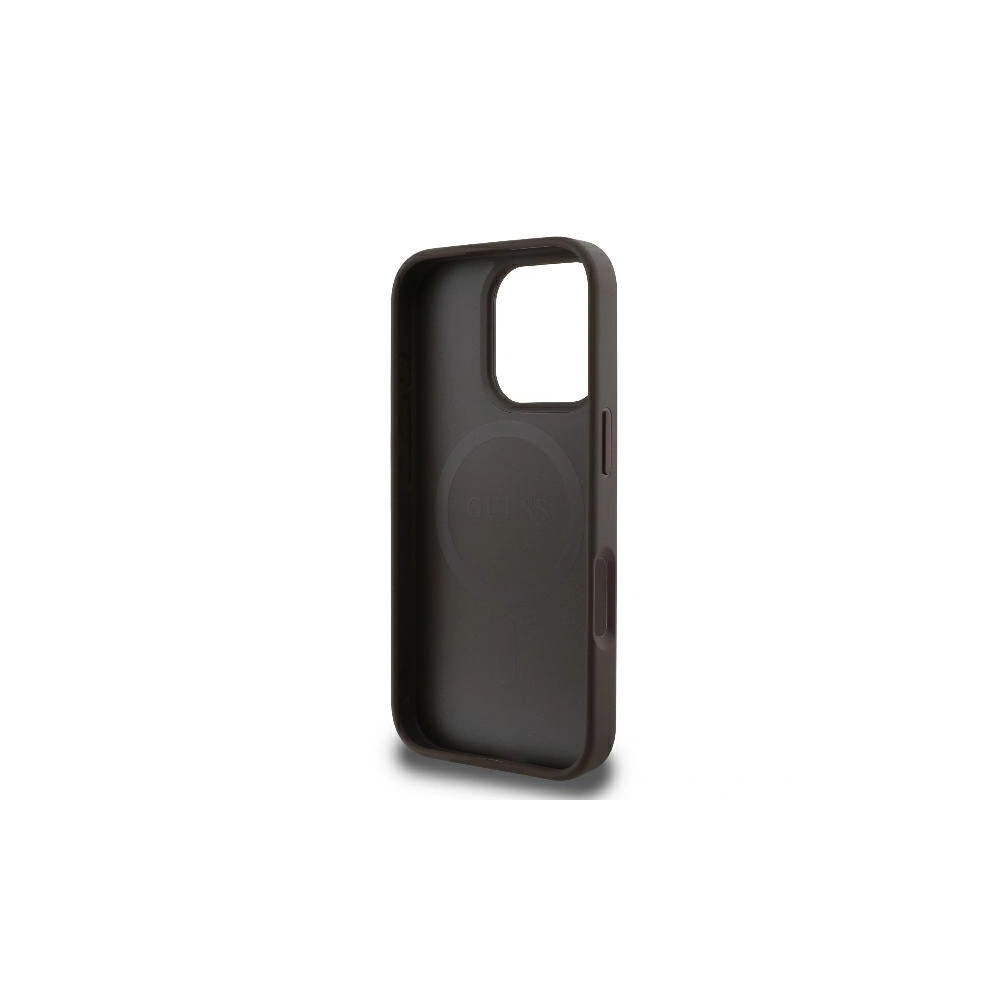Wholesale Case Guess GUHMP16XPGPYSW Apple iPhone 16 Pro Max hardcase Peony Script MagSafe brown - GUE3585 - {ean13} - Hurt