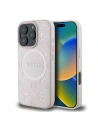 Caz Guess GUHMP16XPSAPSMEP Apple iPhone 16 Pro Max hardcase Saffiano Peony Classic Logo MagSafe roz - iPhone 16 Pro Max - Guess