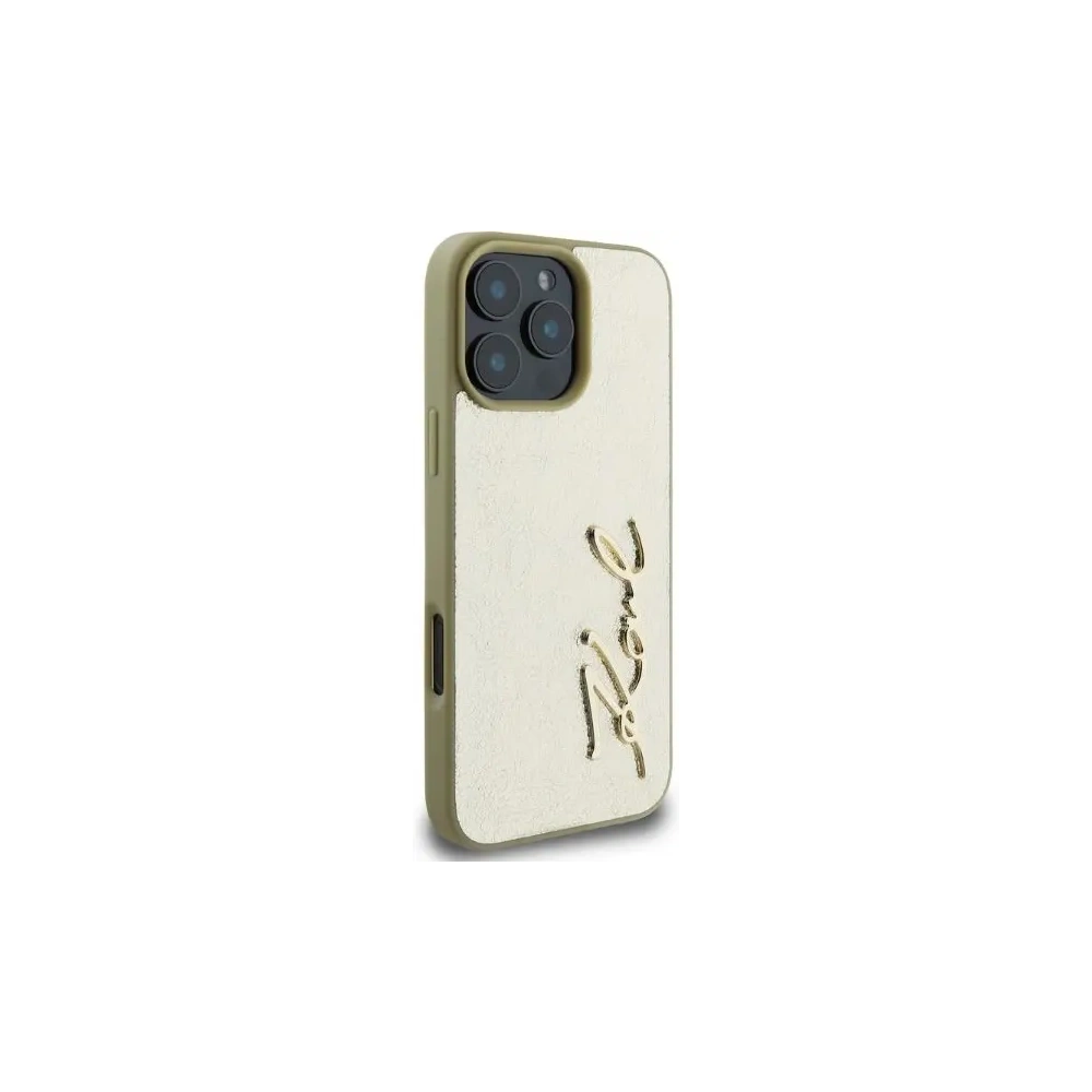 Hurtownia GSM - Caz Karl Lagerfeld KLHCP16XPFMFBKMD Apple iPhone 16 Pro Max hardcase Metal Signature aurie - KLD2143 - {ean13} - Hurt