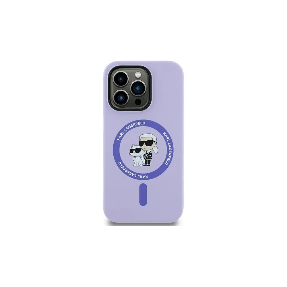 Hurtownia GSM - Caz Karl Lagerfeld KLHMP14LSCMKCRHU pentru Apple iPhone 14 Pro carcasă dură din silicon Karl&Choupette Heads Ring MagSafe mov - KLD2144 - {ean13} - Hurt