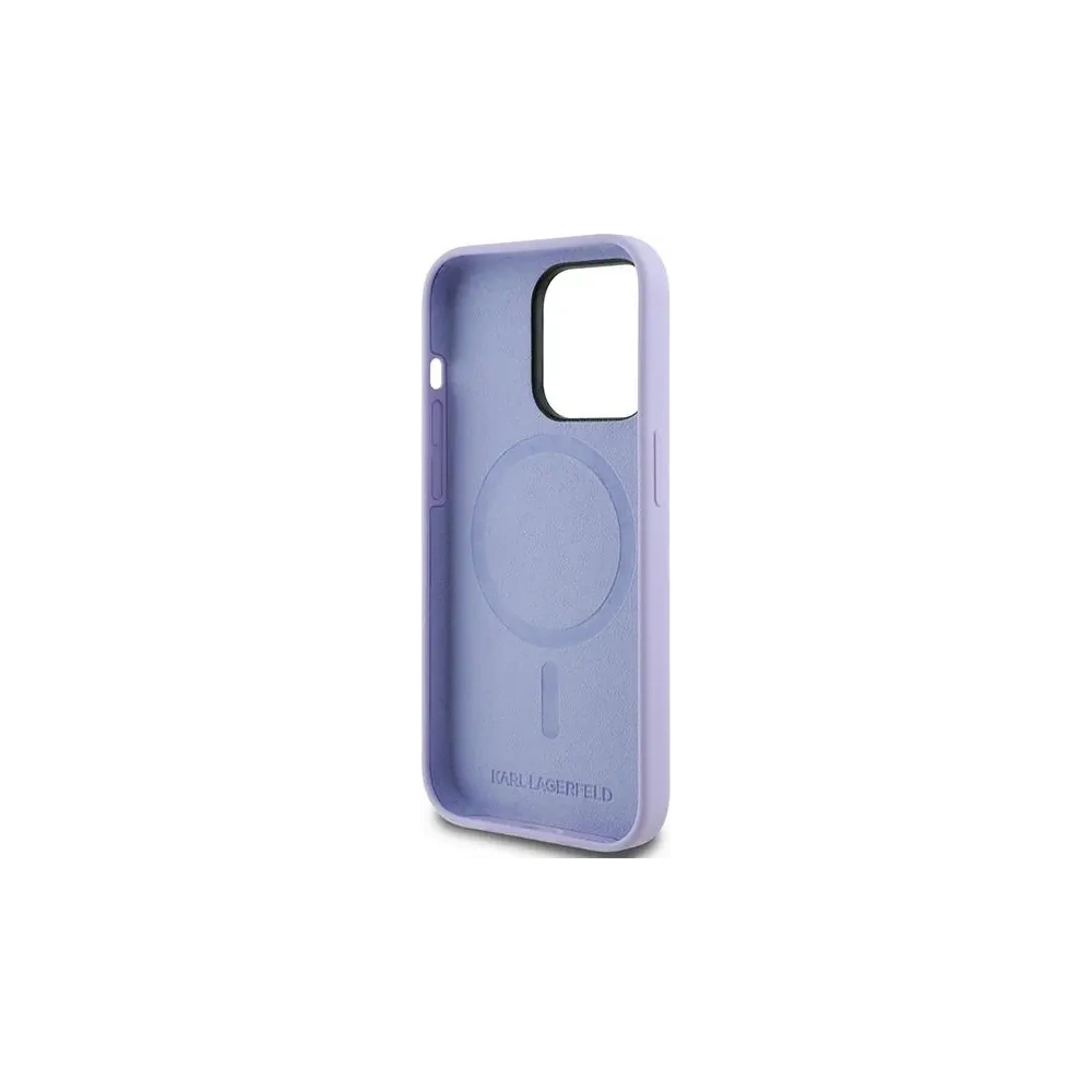 Hurtownia GSM - Fall Karl Lagerfeld KLHMP14LSCMKCRHU Apple iPhone 14 Pro Hartschale Silikon Karl&Choupette Köpfe Ring MagSafe lila - KLD2144 - {ean13} - Hurt