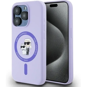 Hurtownia GSM - Etui Karl Lagerfeld KLHMP15LSCMKCRHU Apple iPhone 15 Pro hardcase Silicone Karl&Choupette Heads Ring MagSafe fioletowy - KLD2145 - {ean13} - Hurt