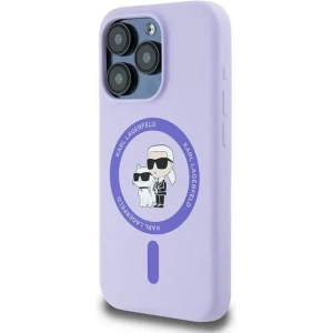 Hurtownia GSM - Etui Karl Lagerfeld KLHMP15LSCMKCRHU Apple iPhone 15 Pro hardcase Silicone Karl&Choupette Heads Ring MagSafe fioletowy - KLD2145 - {ean13} - Hurt
