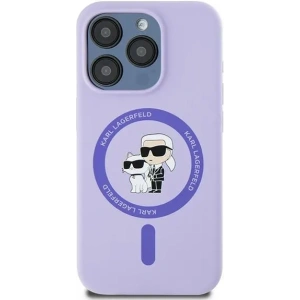 Hurtownia GSM - Etui Karl Lagerfeld KLHMP15LSCMKCRHU Apple iPhone 15 Pro hardcase Silicone Karl&Choupette Heads Ring MagSafe fioletowy - KLD2145 - {ean13} - Hurt