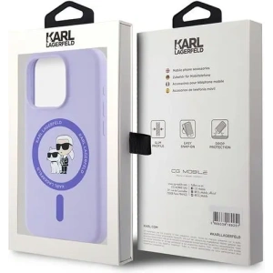 Hurtownia GSM - Etui Karl Lagerfeld KLHMP15LSCMKCRHU Apple iPhone 15 Pro hardcase Silicone Karl&Choupette Heads Ring MagSafe fioletowy - KLD2145 - {ean13} - Hurt