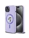 Caz Karl Lagerfeld KLHMP15SSCMKCRHU Apple iPhone 15 hardcase Silicon Karl&Choupette Heads Ring MagSafe mov - iPhone 15 - Karl Lagerfeld