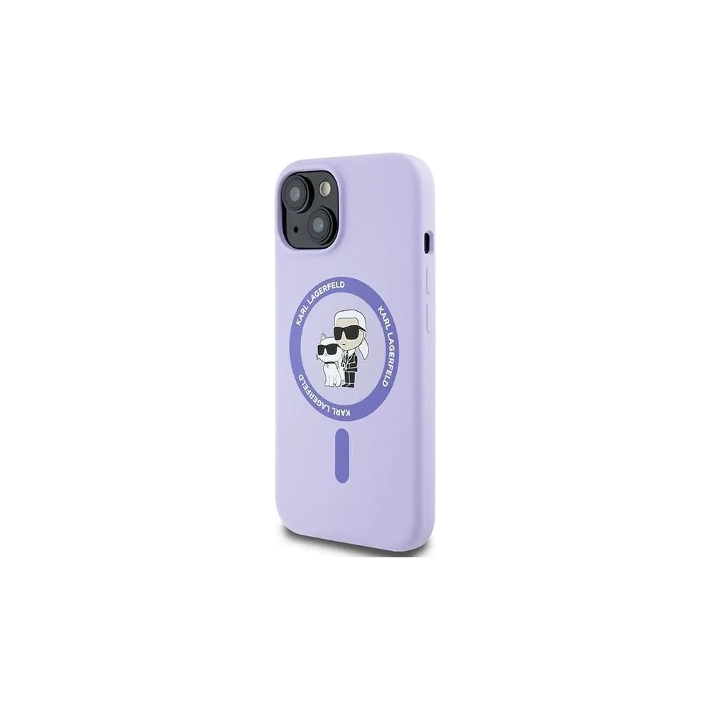 Hurtownia GSM - Caz Karl Lagerfeld KLHMP15SSCMKCRHU Apple iPhone 15 hardcase Silicon Karl&Choupette Heads Ring MagSafe mov - KLD2146 - {ean13} - Hurt