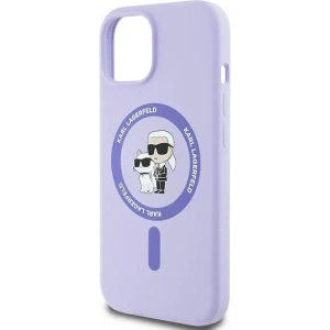 Hurtownia GSM - Fall Karl Lagerfeld KLHMP15SSCMKCRHU Apple iPhone 15 Hardcase Silikon Karl&Choupette Köpfe Ring MagSafe lila - KLD2146 - {ean13} - Hurt