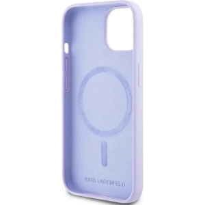 Hurtownia GSM - Případ Karl Lagerfeld KLHMP15SSCMKCRHU Apple iPhone 15 tvrdý obal silikonový Karl&Choupette Heads Ring MagSafe fialový - KLD2146 - {ean13} - Hurt