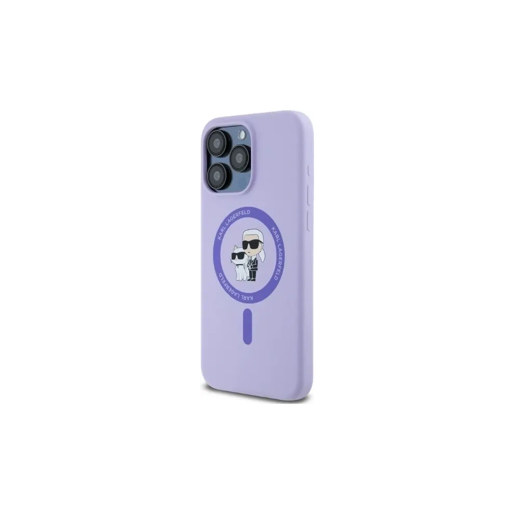 Hurtownia GSM - Fall Karl Lagerfeld KLHMP15XSCMKCRHU Apple iPhone 15 Pro Max Hartschale Silikon Karl&Choupette Köpfe Ring MagSafe lila - KLD2147 - {ean13} - Hurt