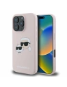 Case Karl Lagerfeld KLHMP16LSKCHPPLP Apple iPhone 16 Pro hardcase Silicone Double Heads Print MagSafe pink