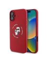 Případ Karl Lagerfeld KLHMP16MSCMKCRHR Apple iPhone 16 Plus tvrdý obal Silikon Karl&Choupette Heads Ring MagSafe červený