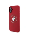 Hurtownia GSM - Eset Karl Lagerfeld KLHMP16MSCMKCRHR Apple iPhone 16 Plus keménytok Szilikon Karl&Choupette Fejek Gyűrű MagSafe piros - KLD2157 - {ean13} - Hurt