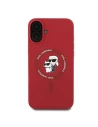 Hurtownia GSM - Eset Karl Lagerfeld KLHMP16MSCMKCRHR Apple iPhone 16 Plus keménytok Szilikon Karl&Choupette Fejek Gyűrű MagSafe piros - KLD2157 - {ean13} - Hurt