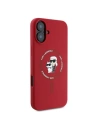 Hurtownia GSM - Eset Karl Lagerfeld KLHMP16MSCMKCRHR Apple iPhone 16 Plus keménytok Szilikon Karl&Choupette Fejek Gyűrű MagSafe piros - KLD2157 - {ean13} - Hurt