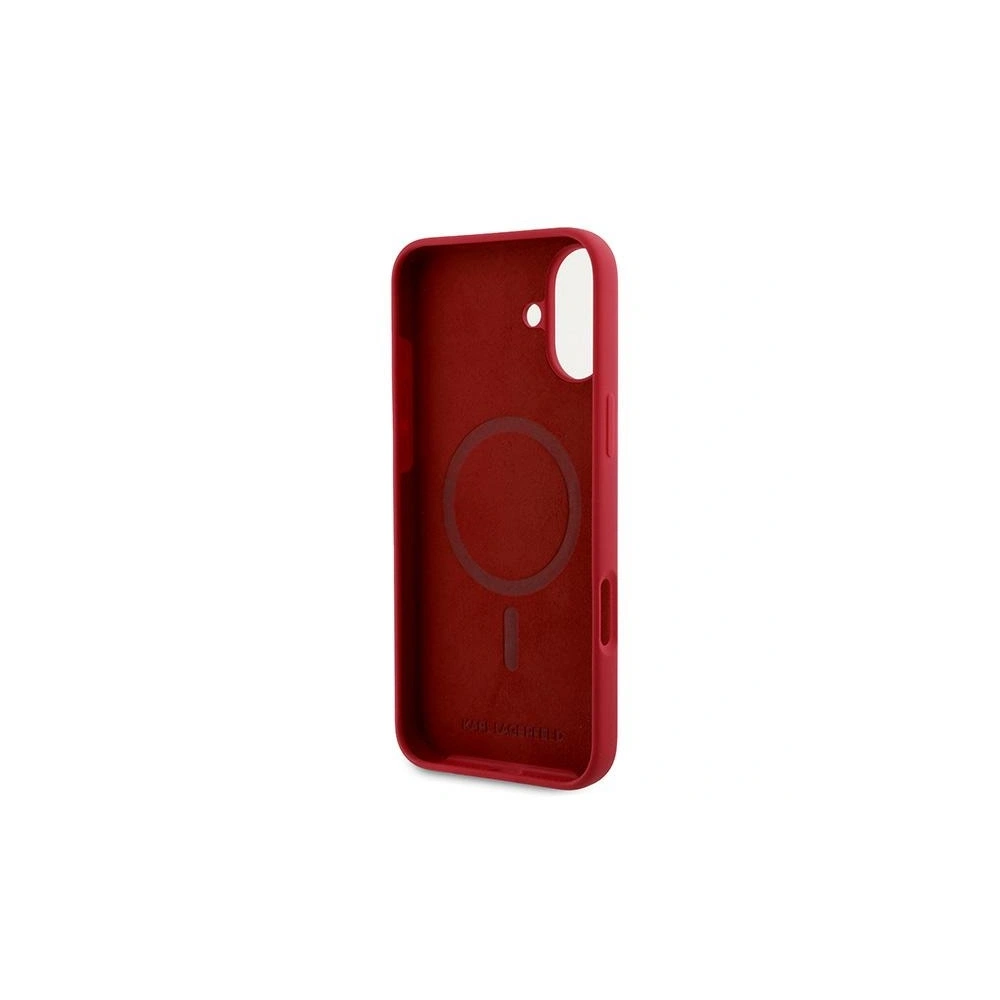 Hurtownia GSM - Eset Karl Lagerfeld KLHMP16MSCMKCRHR Apple iPhone 16 Plus keménytok Szilikon Karl&Choupette Fejek Gyűrű MagSafe piros - KLD2157 - {ean13} - Hurt