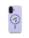 Hurtownia GSM - Eset Karl Lagerfeld KLHMP16MSCMKCRHU Apple iPhone 16 Plus keménytok Szilikon Karl&Choupette Fejek Gyűrű MagSafe lila - KLD2158 - {ean13} - Hurt