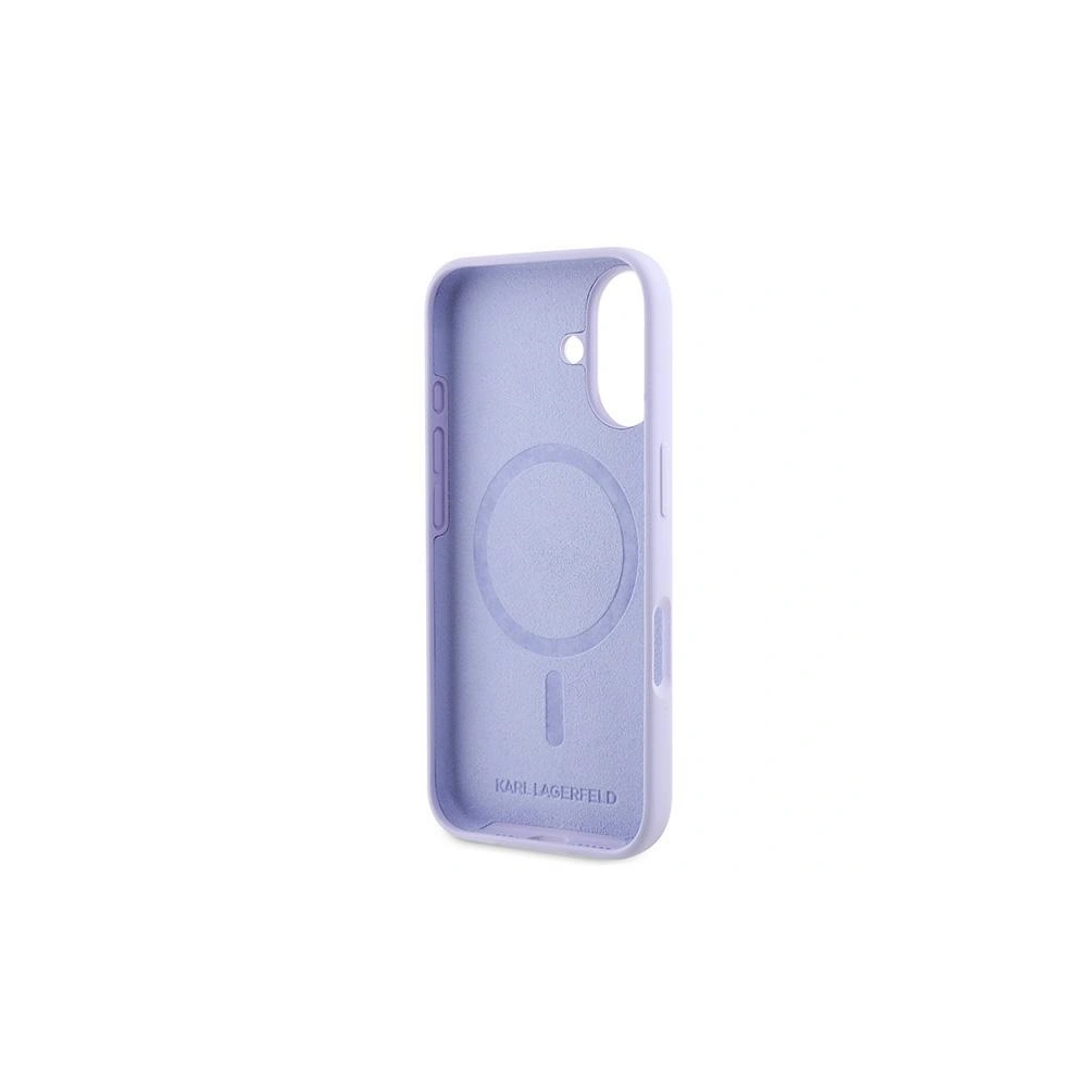 Hurtownia GSM - Eset Karl Lagerfeld KLHMP16MSCMKCRHU Apple iPhone 16 Plus keménytok Szilikon Karl&Choupette Fejek Gyűrű MagSafe lila - KLD2158 - {ean13} - Hurt