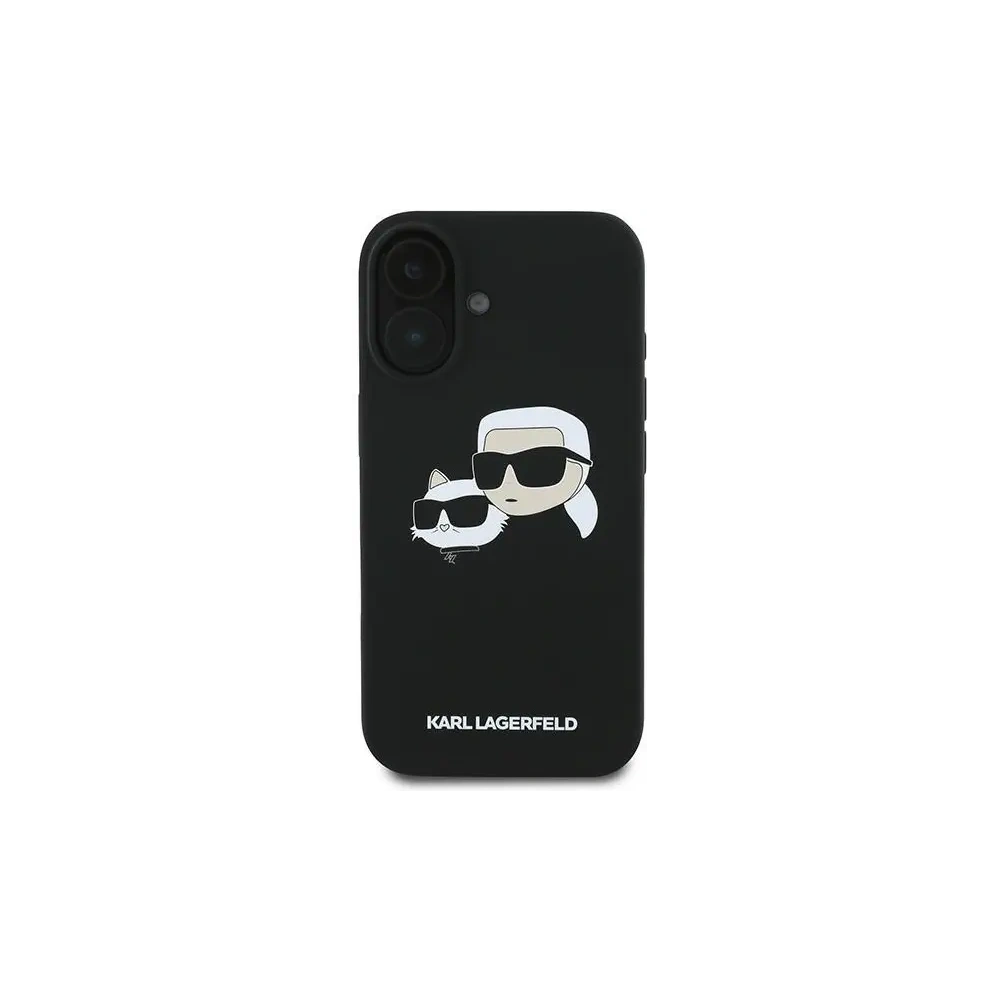 Hurtownia GSM - Fall Karl Lagerfeld KLHMP16MSKCHPPLK Apple iPhone 16 Plus Hartschale Silikon Doppelte Köpfe Druck MagSafe schwarz - KLD2159 - {ean13} - Hurt