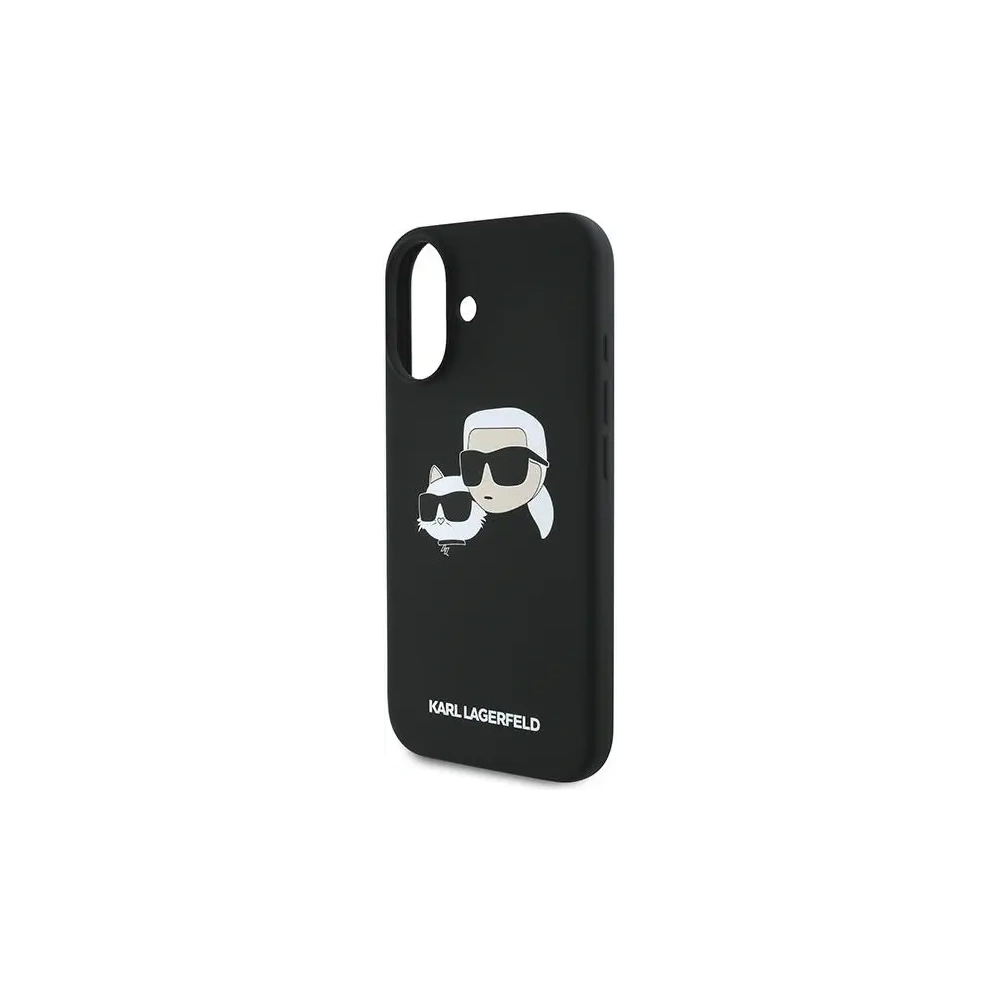 Hurtownia GSM - Případ Karl Lagerfeld KLHMP16MSKCHPPLK Apple iPhone 16 Plus hardcase silikonový obal s potiskem Double Heads MagSafe černý - KLD2159 - {ean13} - Hurt