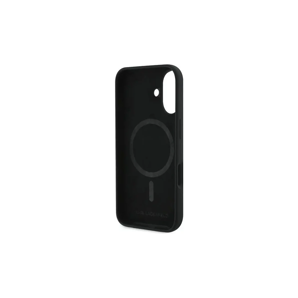 Hurtownia GSM - Případ Karl Lagerfeld KLHMP16MSKCHPPLK Apple iPhone 16 Plus hardcase silikonový obal s potiskem Double Heads MagSafe černý - KLD2159 - {ean13} - Hurt